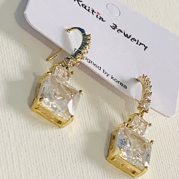 🔥 square Rhinestone Retro Earrings - Picture 4 of 5